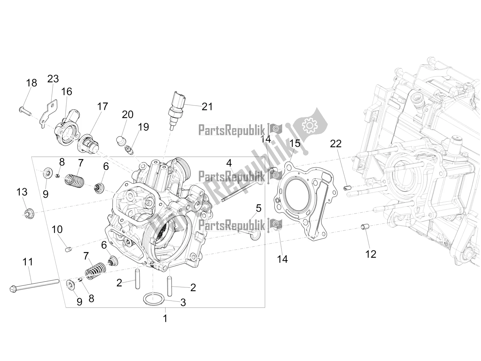 Toutes les pièces pour le Cylinder Head Unit - Valve du Piaggio Medley 150 IE ABS 2020