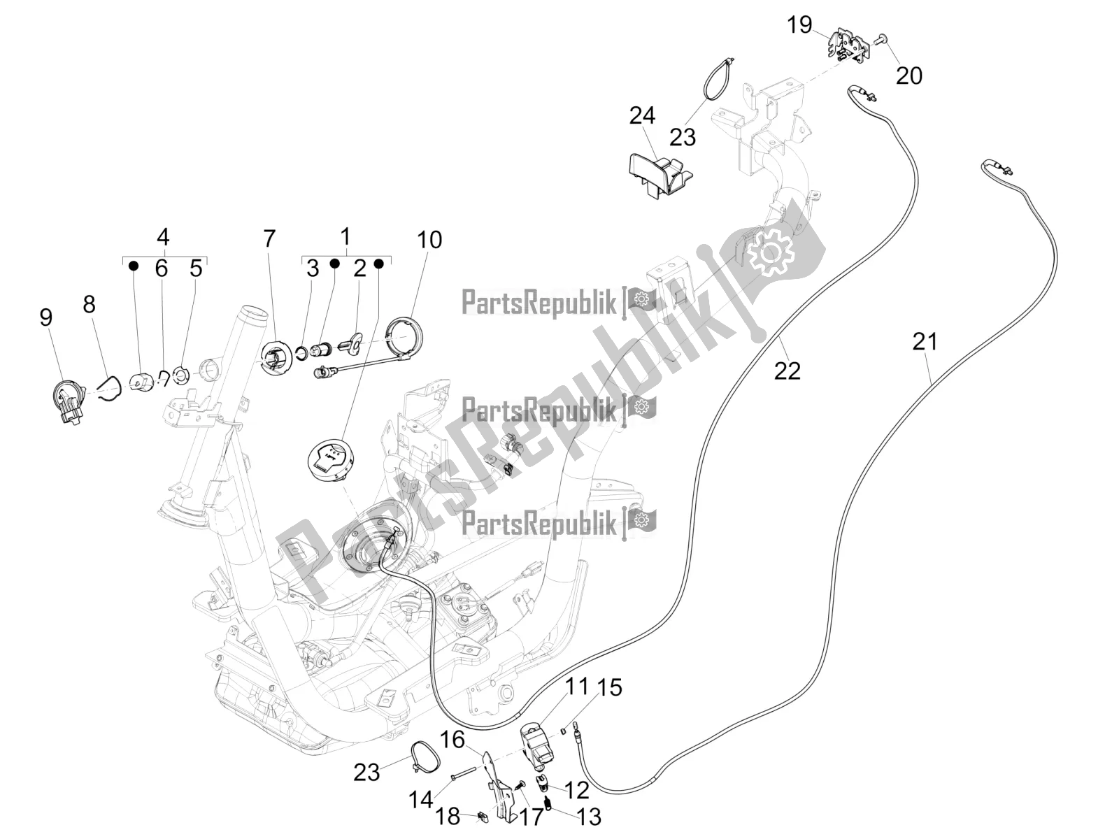 Toutes les pièces pour le Serrures du Piaggio Medley 150 IE ABS 2020