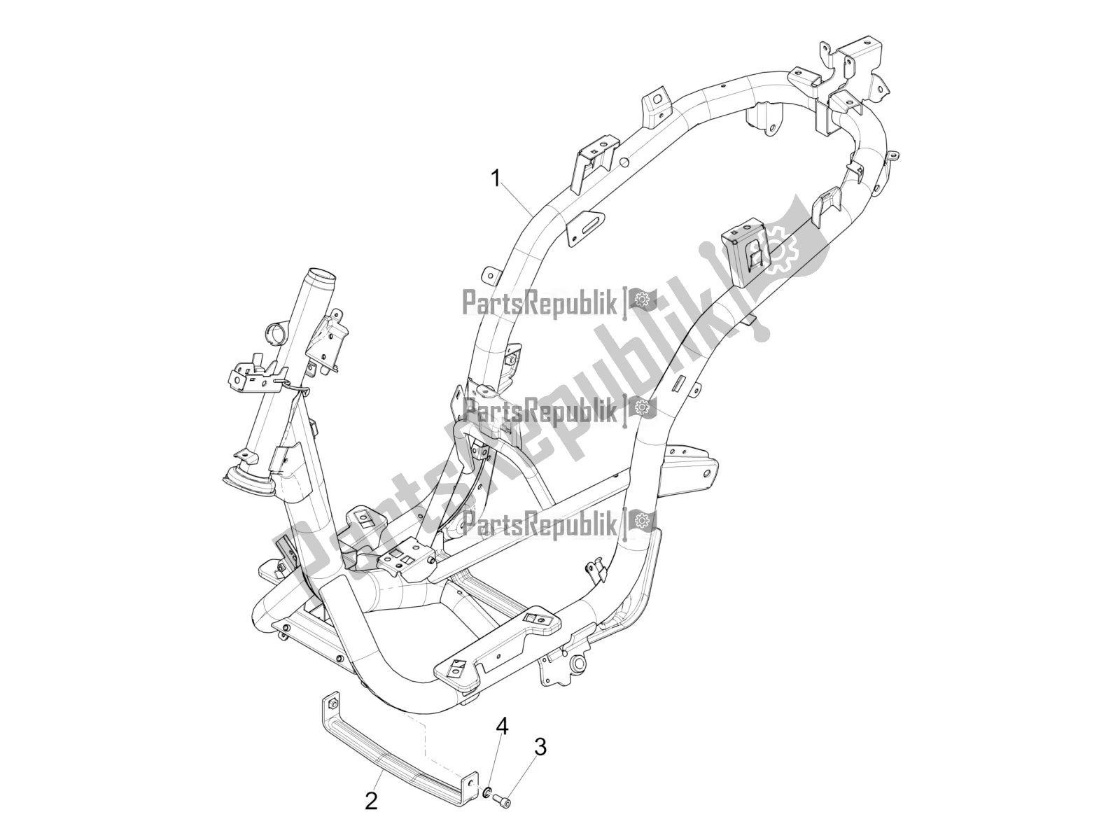 All parts for the Frame/bodywork of the Piaggio Medley 150 IE ABS Apac 2016