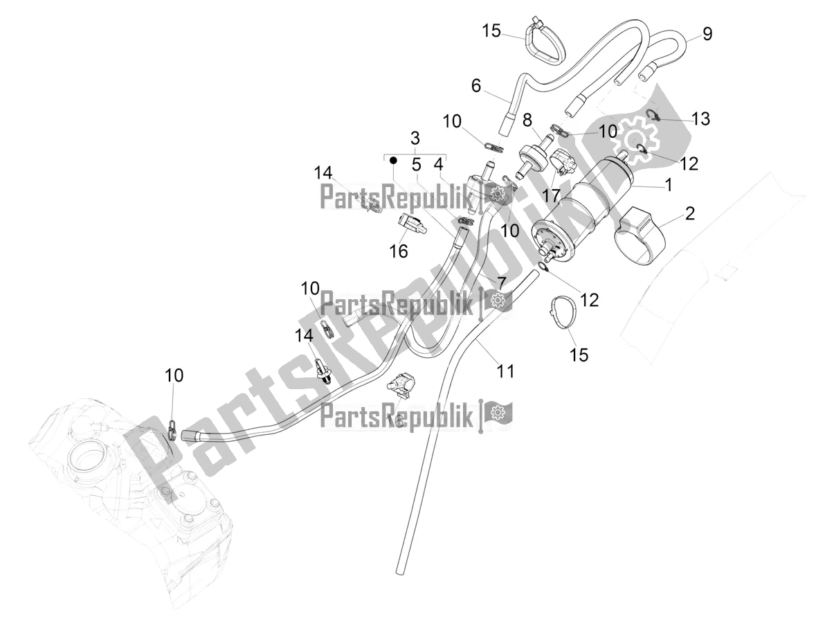 Todas las partes para Sistema Antipercolación de Piaggio Medley 150 IE ABS Apac 2017