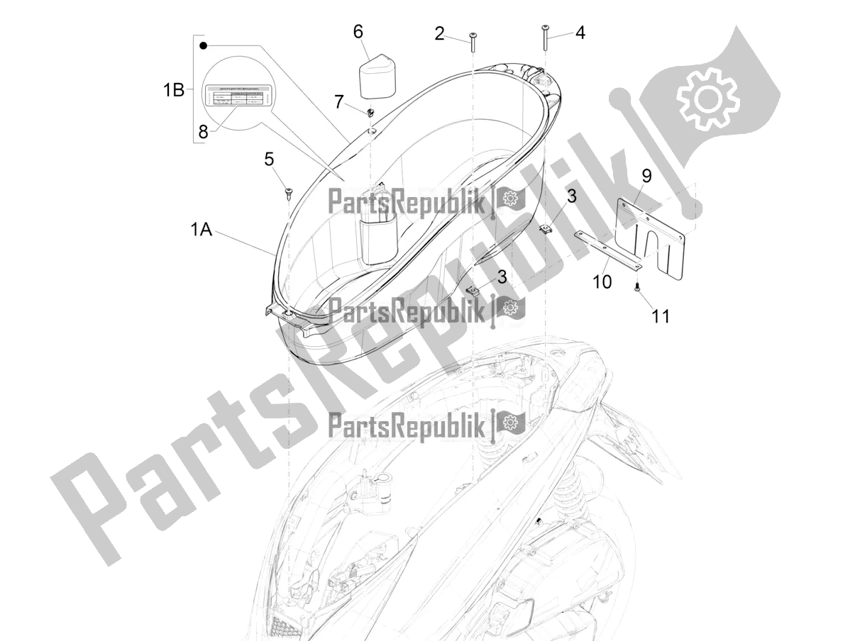 Toutes les pièces pour le Logement De Casque - Sous La Selle du Piaggio Medley 150 IE ABS Apac 2017