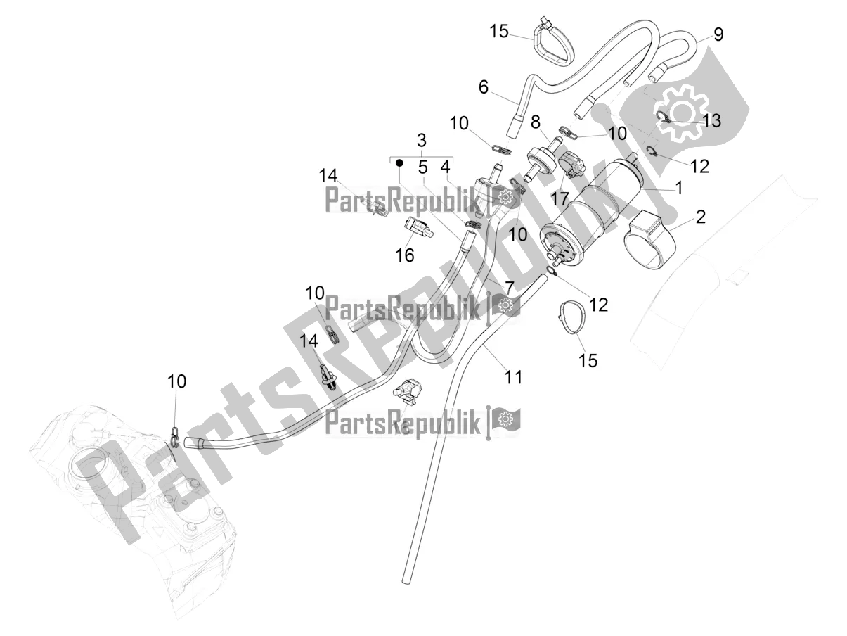 Todas las partes para Sistema Antipercolación de Piaggio Medley 150 IE ABS Apac 2019