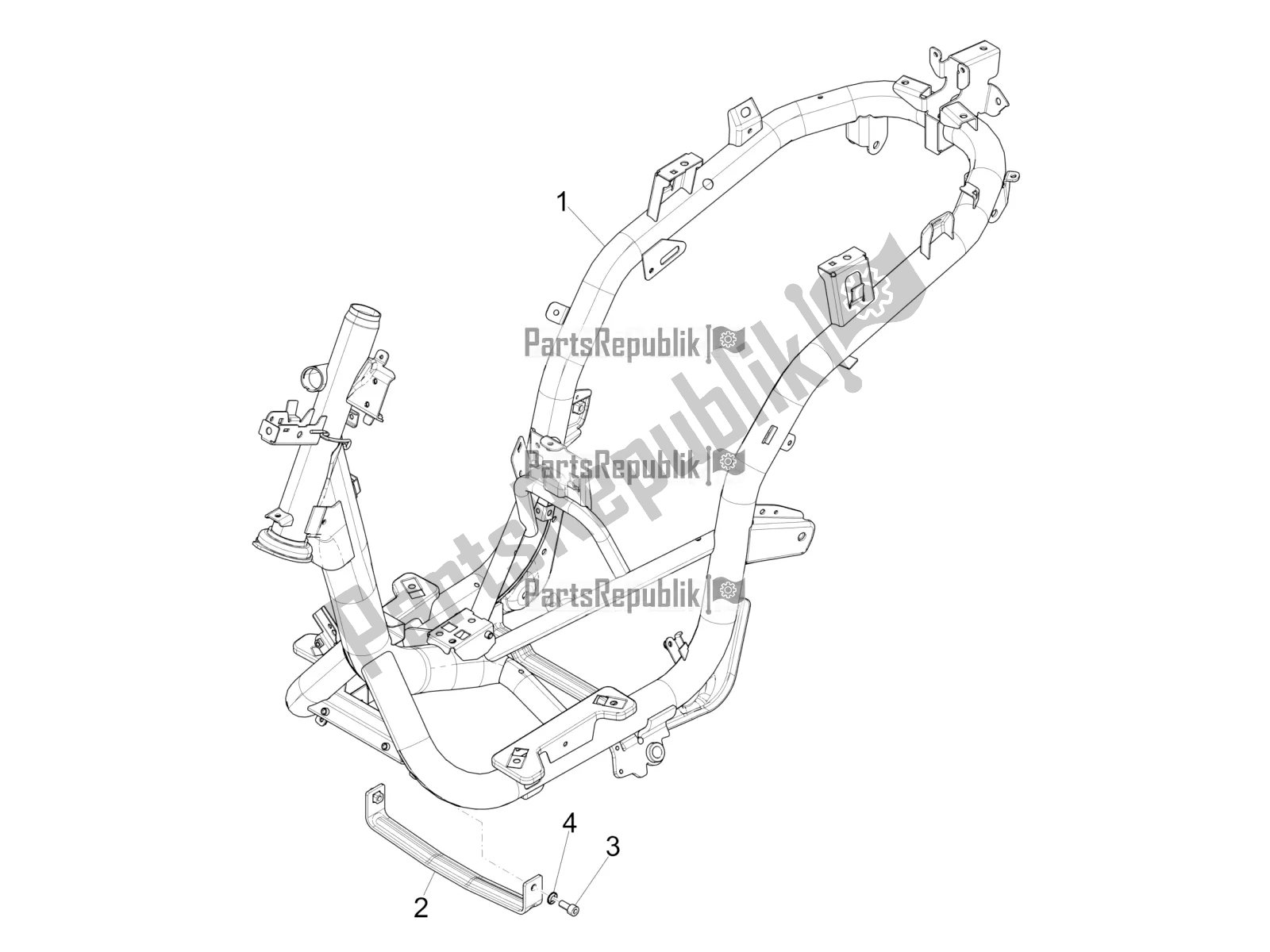 Todas las partes para Marco / Carrocería de Piaggio Medley 150 IE ABS Apac 2019