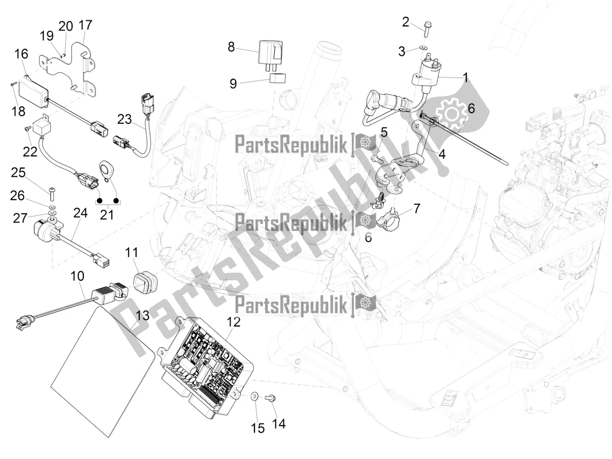 Toutes les pièces pour le Régulateurs De Tension - Unités De Commande électronique (ecu) - H. T. Bobine du Piaggio Medley 150 IE ABS E3, E4 Apac 2020