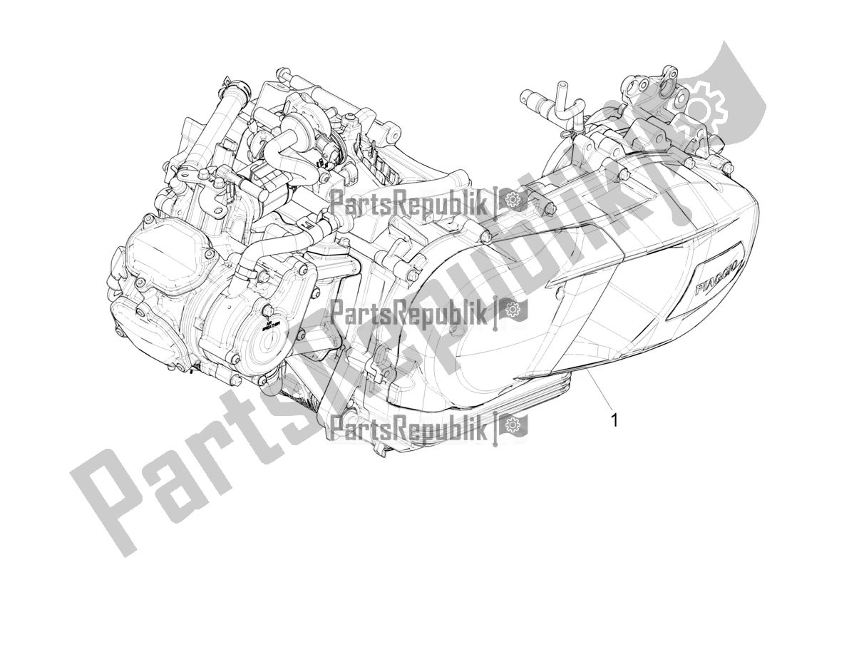 Toutes les pièces pour le Moteur, Assemblage du Piaggio Medley 150 IE ABS E3, E4 Apac 2021