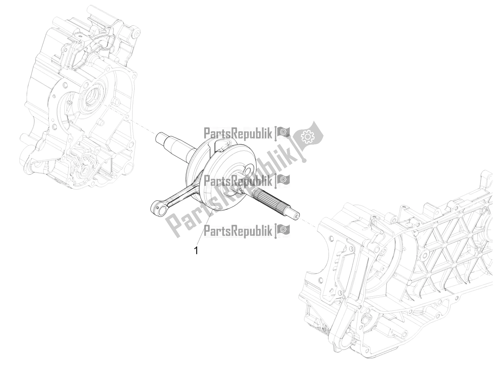 All parts for the Crankshaft of the Piaggio Medley 150 IE ABS E4 RP8 MB 0200 2021