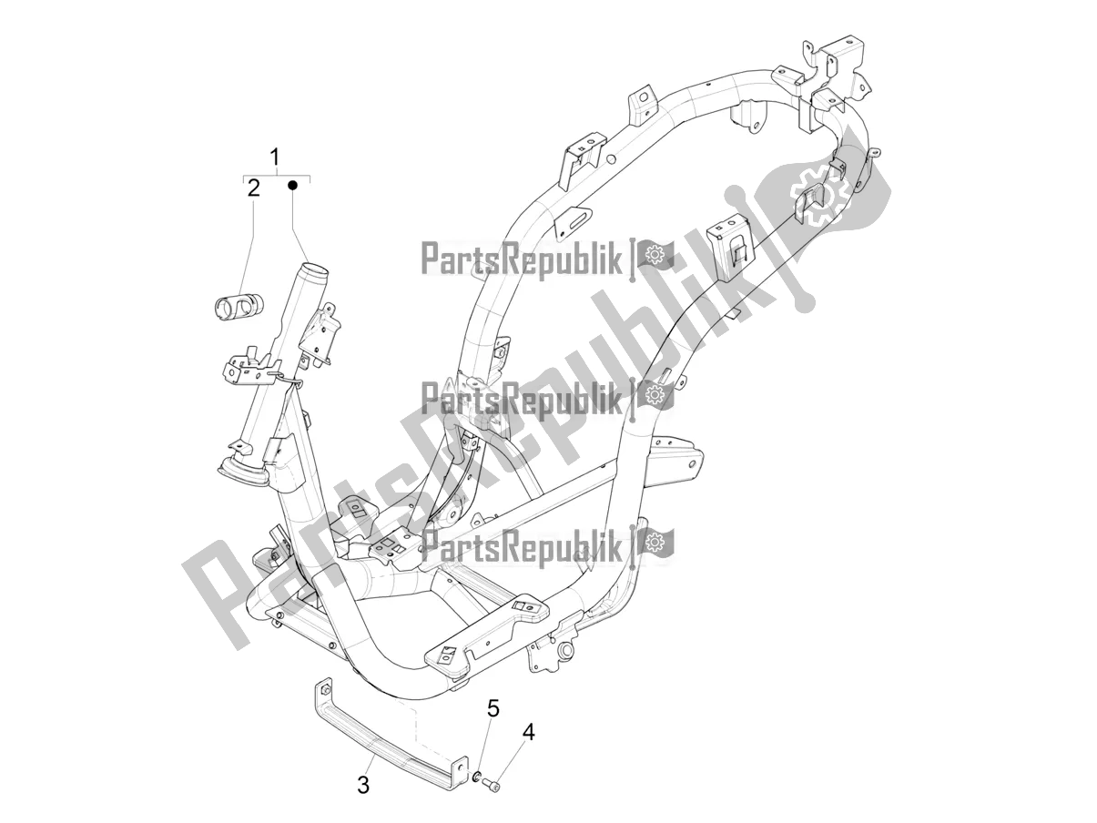 All parts for the Frame/bodywork of the Piaggio Medley 150 IE ABS E4 RP8 MB 0200 2021