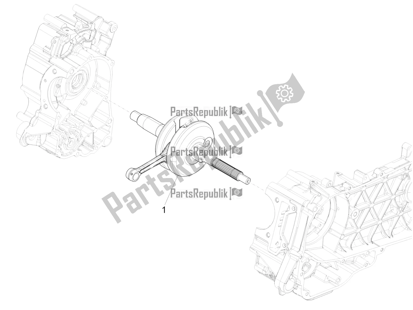 Alle onderdelen voor de Krukas van de Piaggio Medley 150 IE ABS E4 RP8 MB 0200 2022