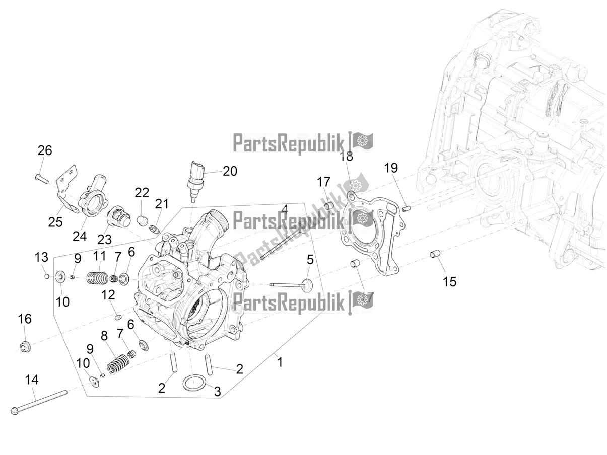 Toutes les pièces pour le Cylinder Head Unit - Valve du Piaggio Medley 150 IE ABS E4 RP8 MB 0200 2022