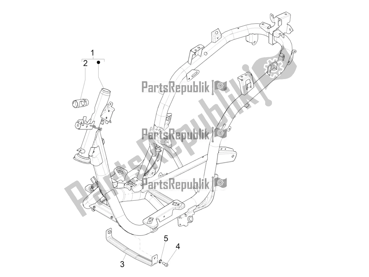 All parts for the Frame/bodywork of the Piaggio Medley 150 IE ABS E5 Apac 2021