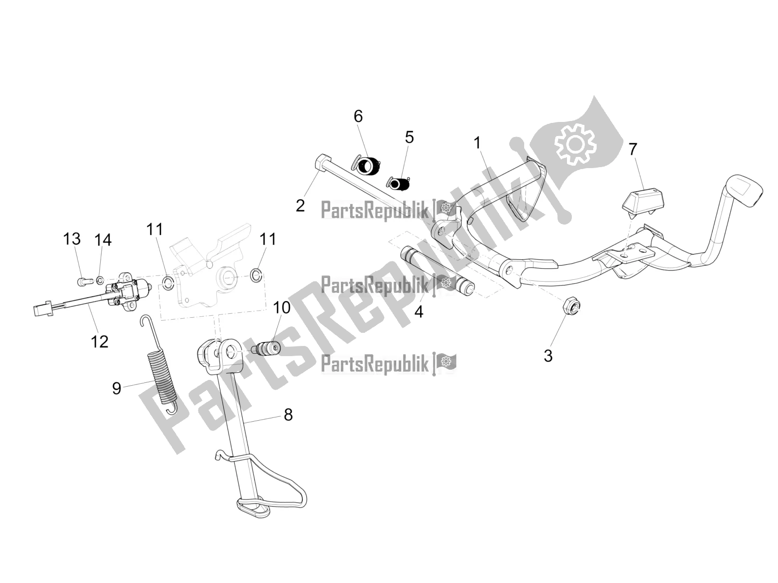 Todas las partes para Soporte / S de Piaggio Medley 150 IE ABS E5 Apac 2021