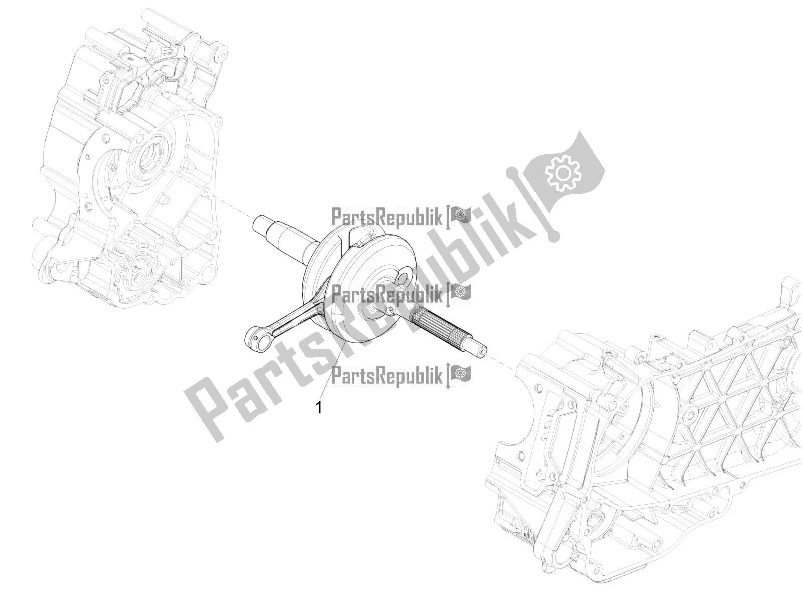 Tutte le parti per il Albero A Gomiti del Piaggio Medley 150 IE ABS E5 Apac 2022