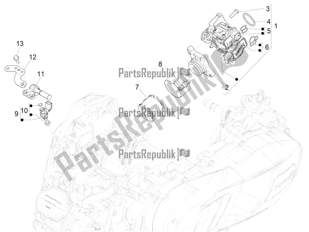 Alle onderdelen voor de Throttle Body - Injector - Induction Joint van de Piaggio Medley 150 IE ABS E5 Apac 2022