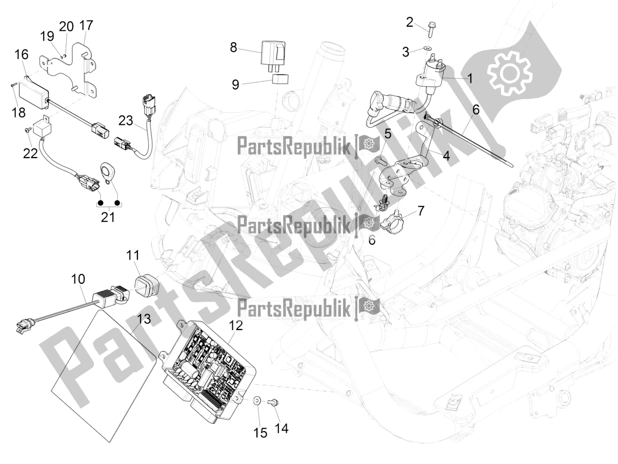 All parts for the Voltage Regulators - Electronic Control Units (ecu) - H. T. Coil of the Piaggio Medley 150 IE ABS RP8 MB 0200 2020