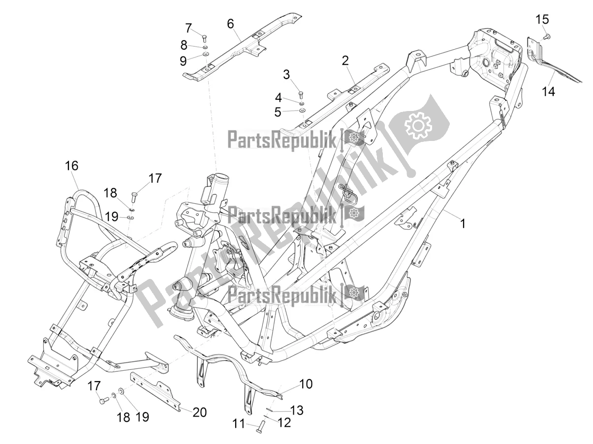 Todas las partes para Marco / Carrocería de Piaggio MP3 300 HPE / Sport 2019