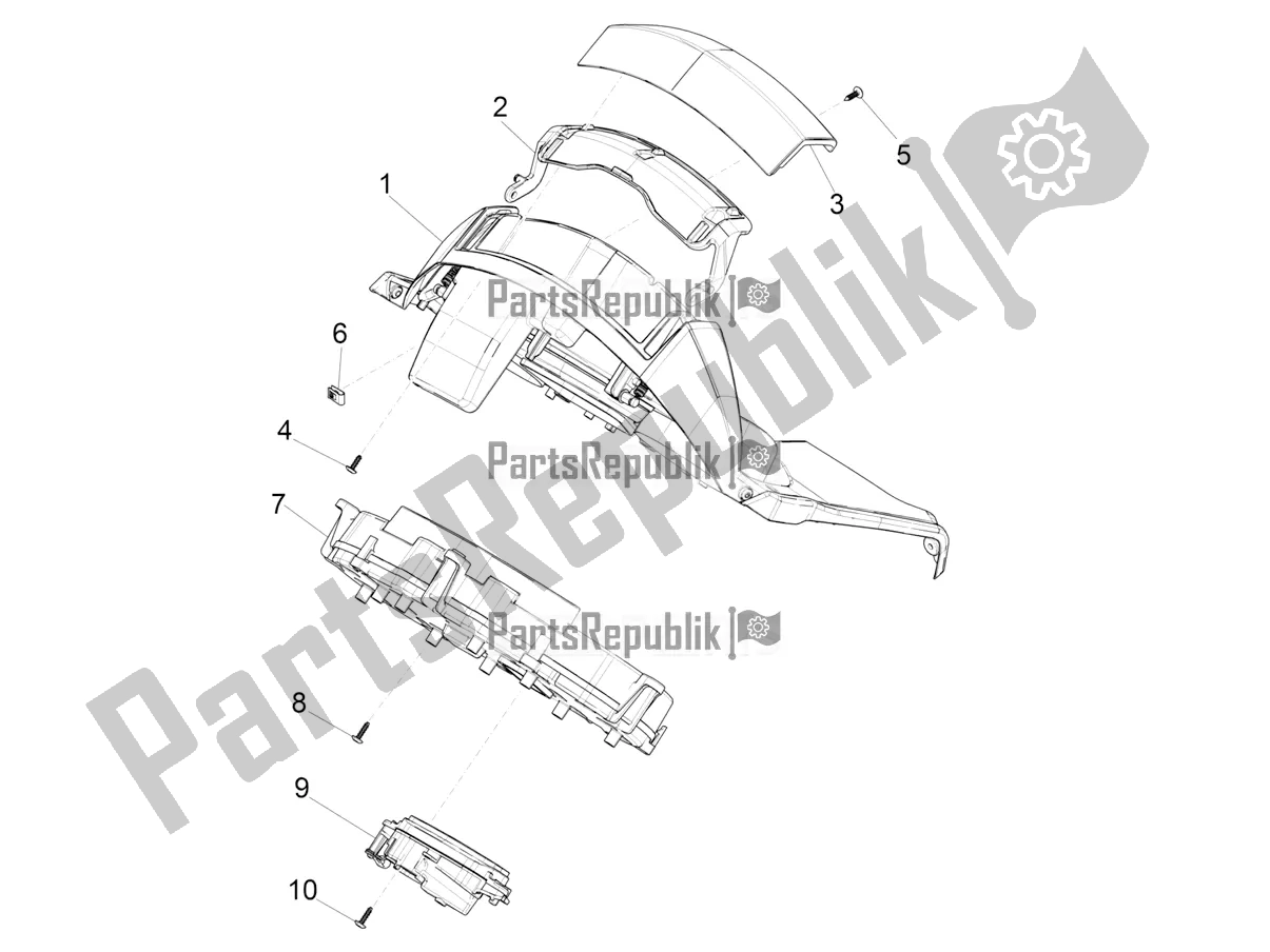 Todas las partes para Combinación De Medidor - Cruscotto de Piaggio MP3 300 HPE / Sport 2019