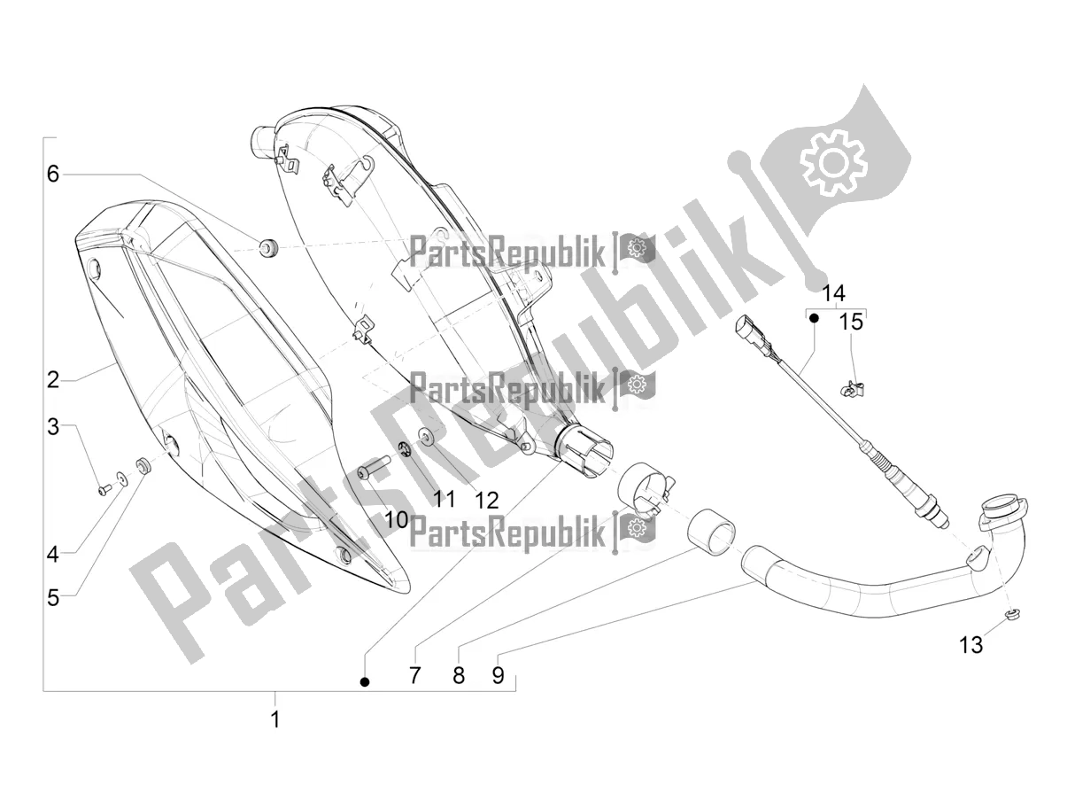 Todas las partes para Silenciador de Piaggio MP3 300 HPE / Sport 2019