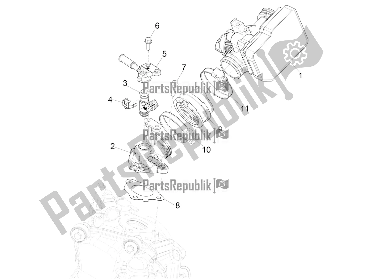 Todas las partes para Throttle Body - Injector - Induction Joint de Piaggio MP3 300 HPE / Sport 2019