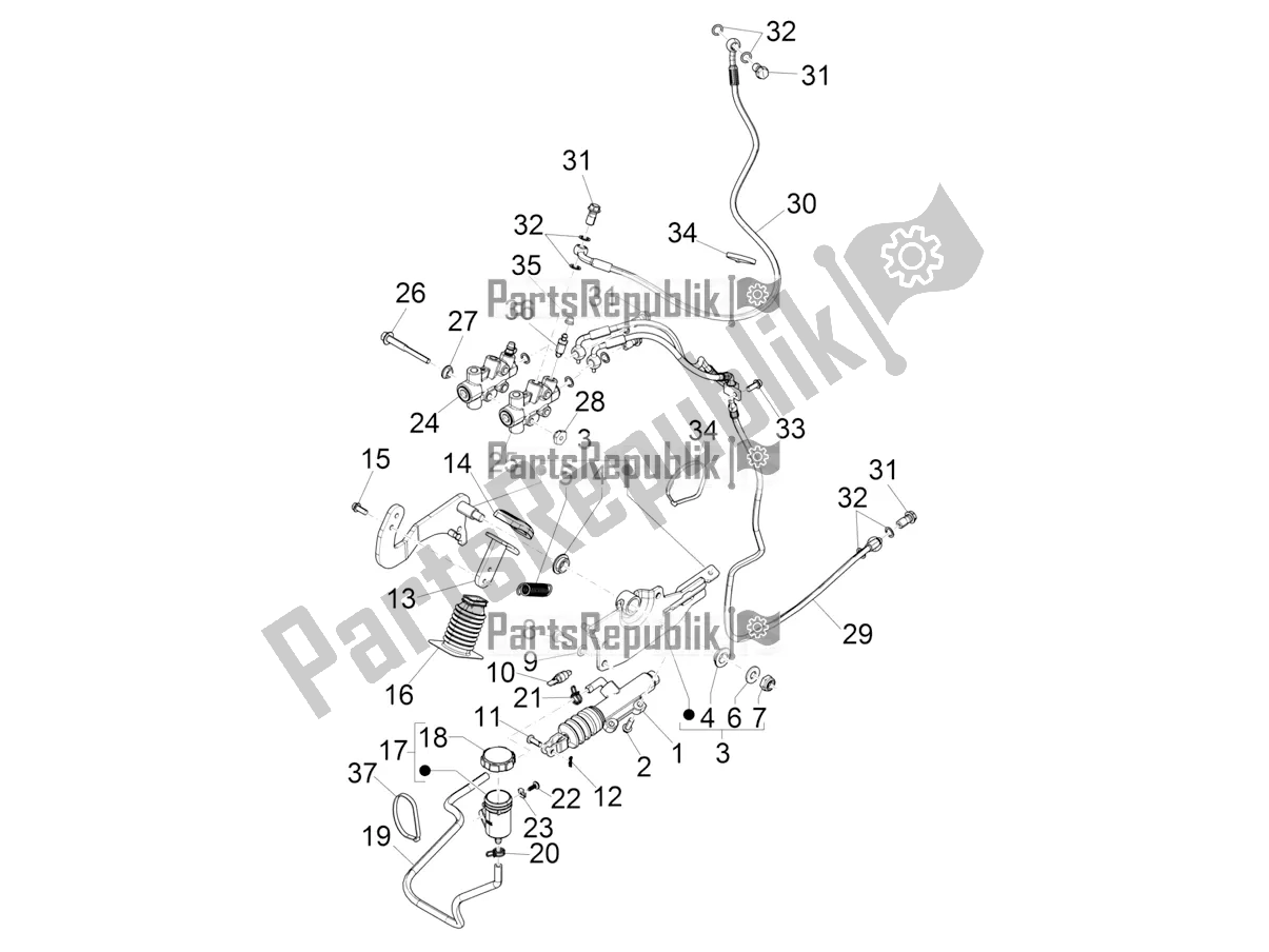 Todas las partes para Pedales De Control - Palancas de Piaggio MP3 300 HPE / Sport 2020