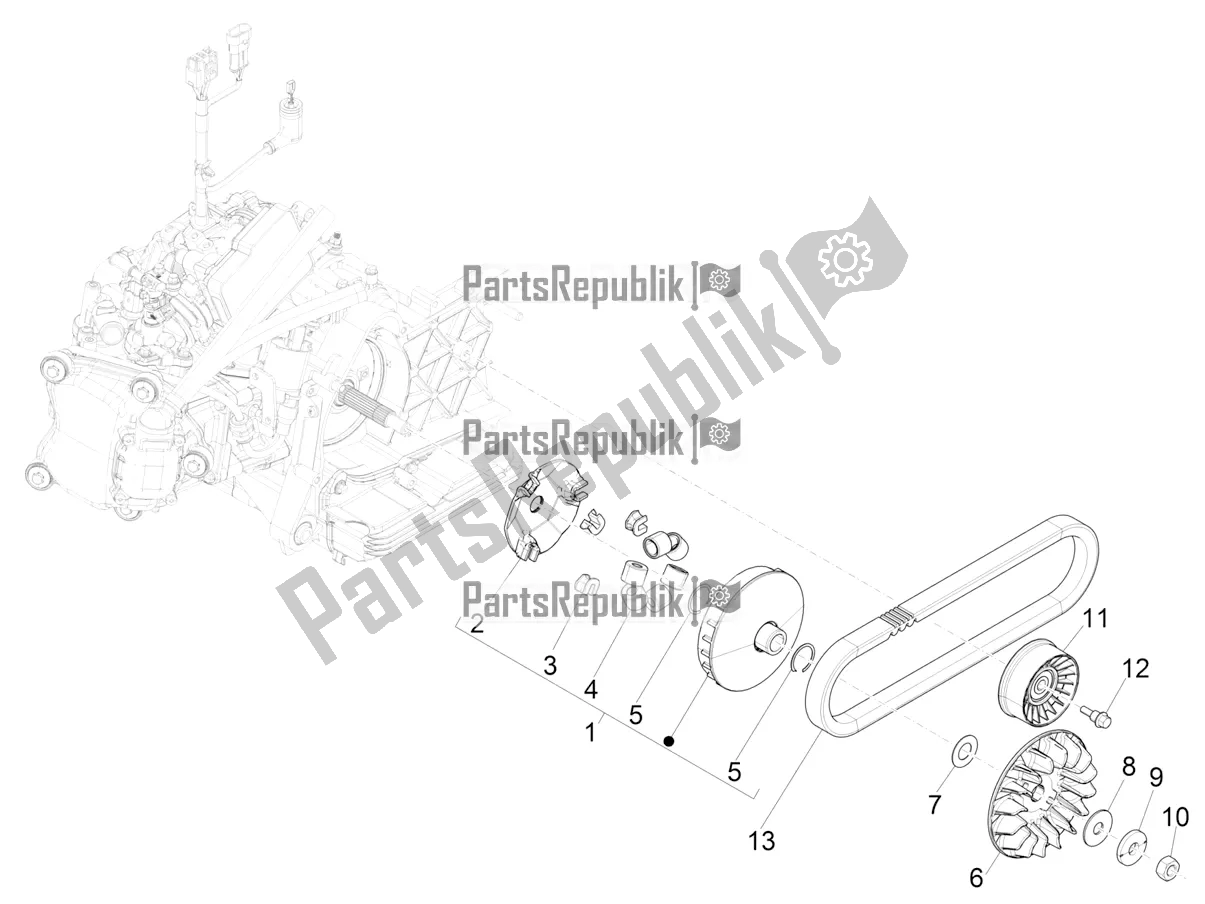 Todas las partes para Polea Motriz de Piaggio MP3 300 HPE / Sport 2020