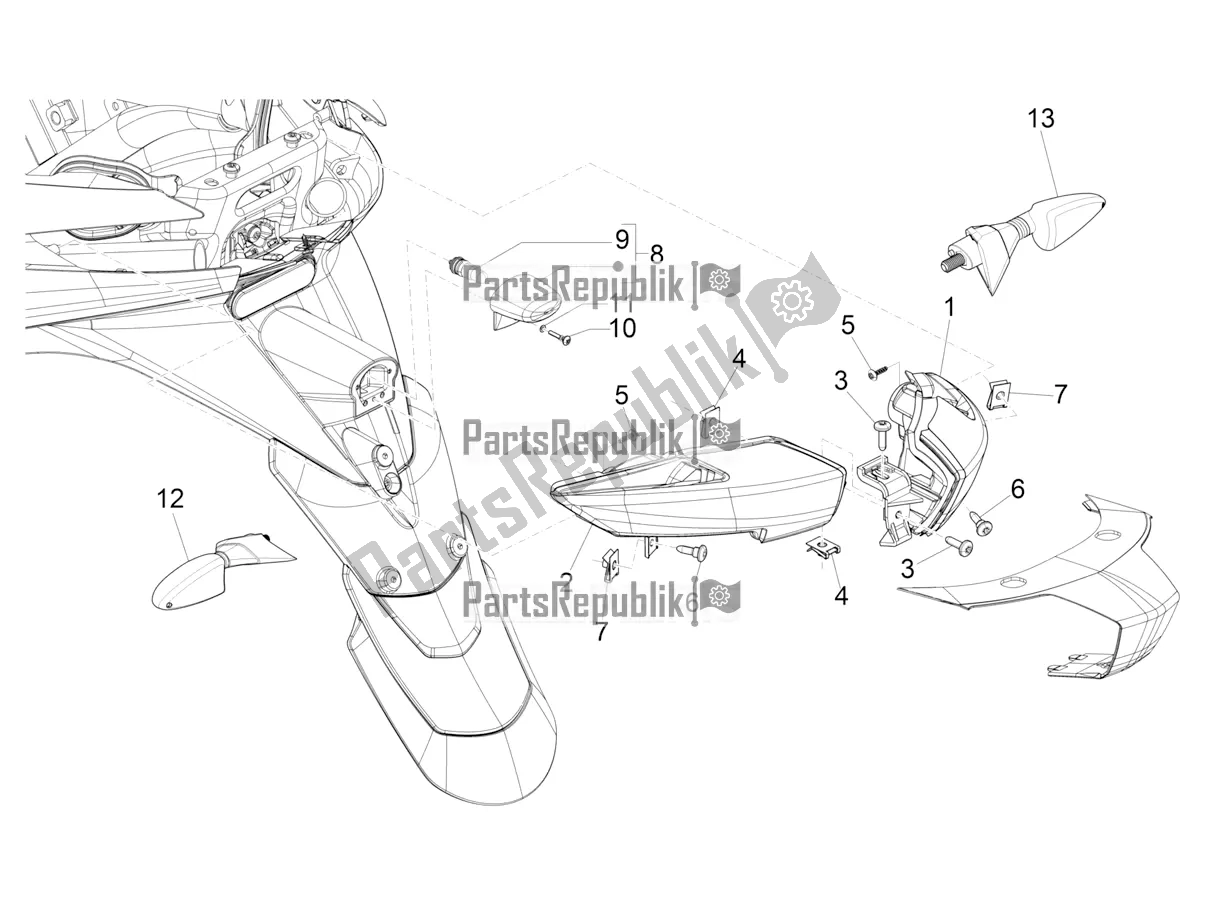 Todas las partes para Faros Traseros - Luces Intermitentes de Piaggio MP3 300 HPE / Sport 2020