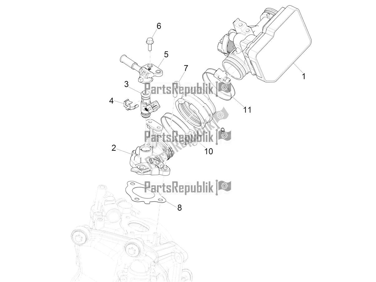 Todas las partes para Throttle Body - Injector - Induction Joint de Piaggio MP3 300 HPE / Sport 2020