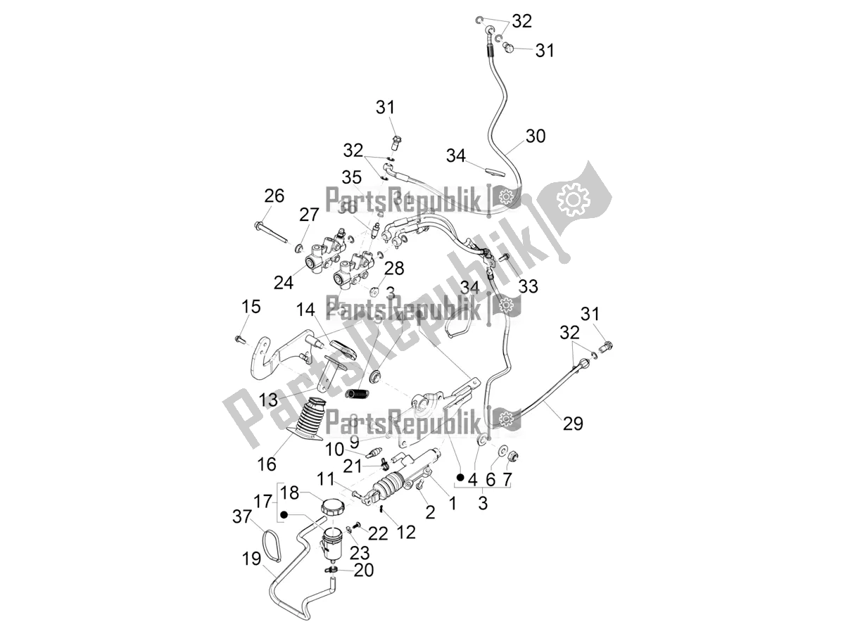 Todas las partes para Pedales De Control - Palancas de Piaggio MP3 300 HPE / Sport 2021