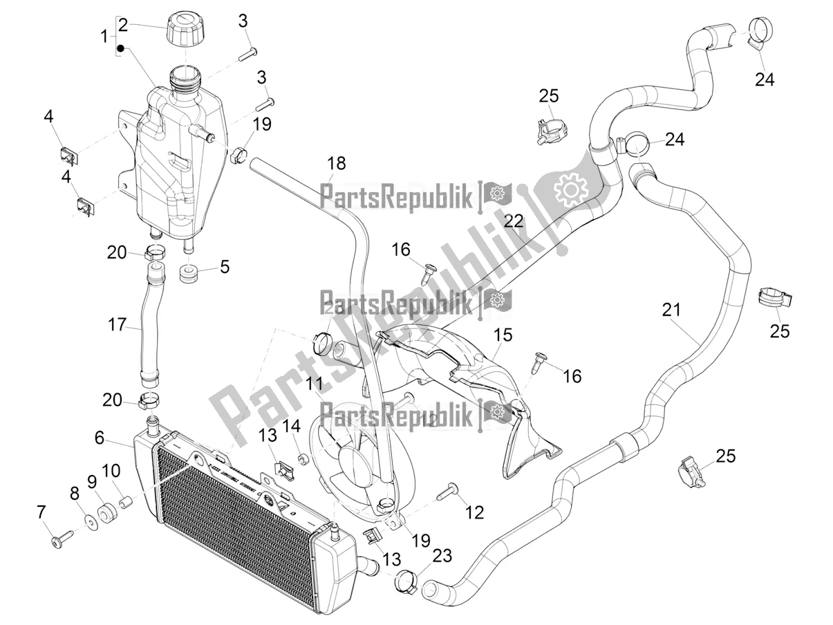 Toutes les pièces pour le Système De Refroidissement du Piaggio MP3 300 HPE / Sport 2021