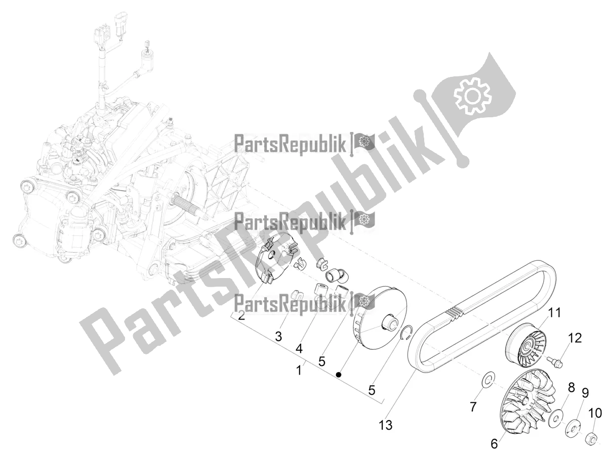 Toutes les pièces pour le Poulie Motrice du Piaggio MP3 300 HPE / Sport 2021