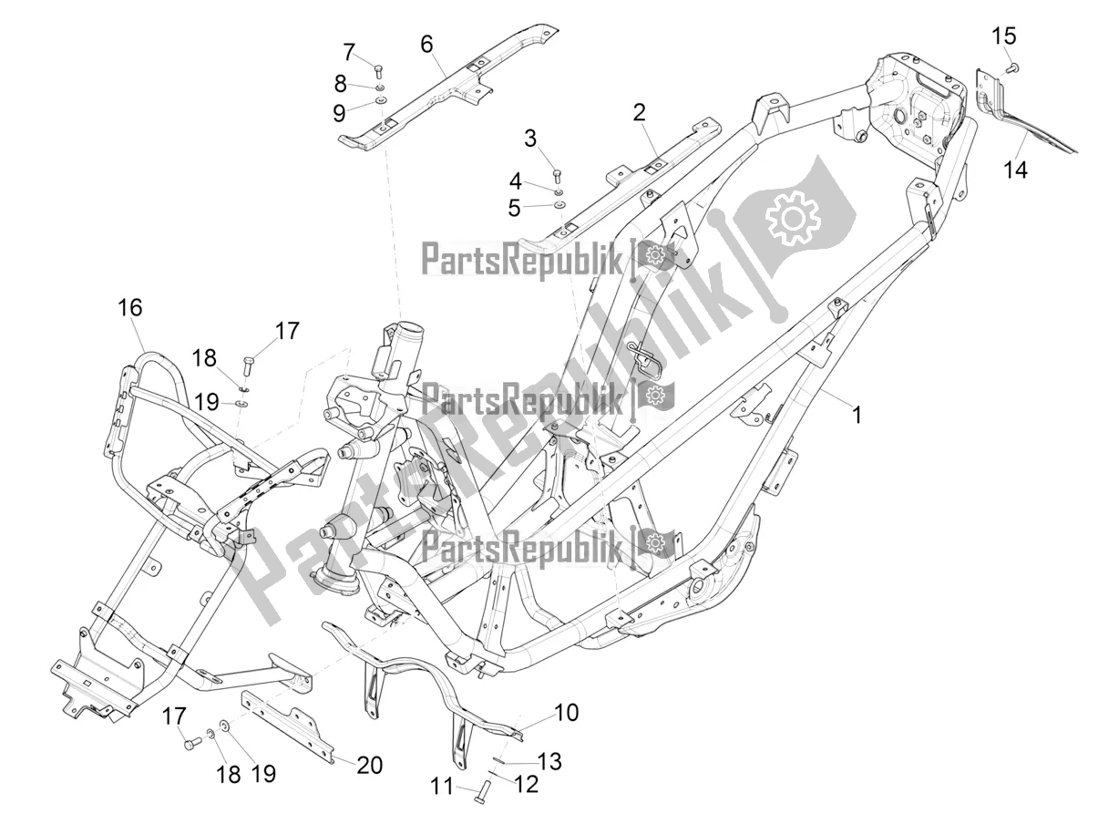 Alle onderdelen voor de Frame / Carrosserie van de Piaggio MP3 300 HPE / Sport 2021