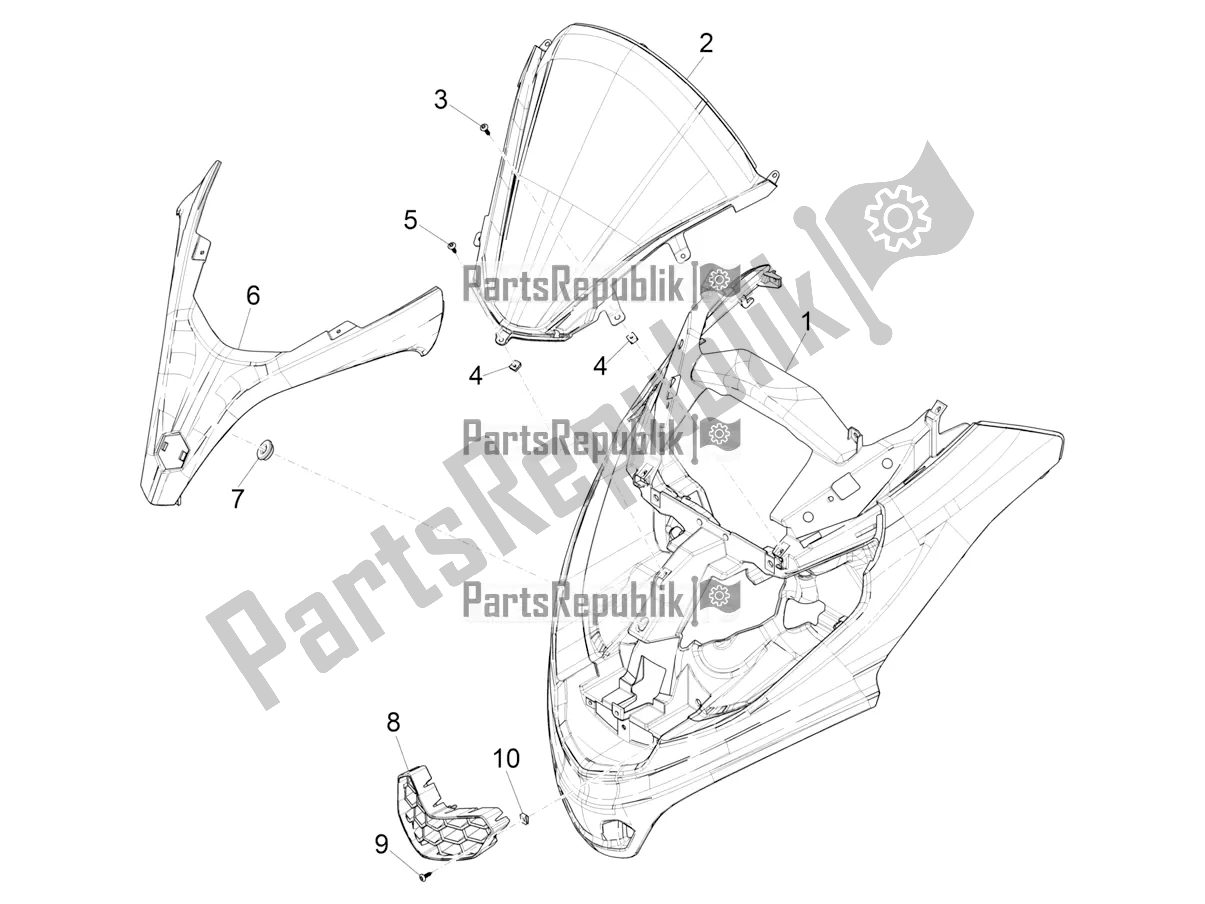 Todas las partes para Escudo Delantero de Piaggio MP3 300 HPE / Sport 2021
