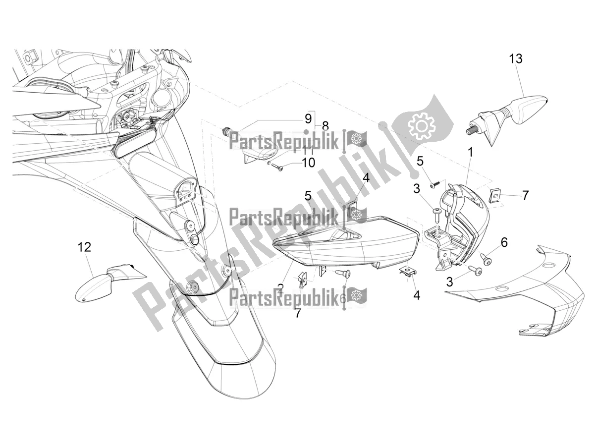 Toutes les pièces pour le Phares Arrière - Clignotants du Piaggio MP3 300 HPE / Sport 2021