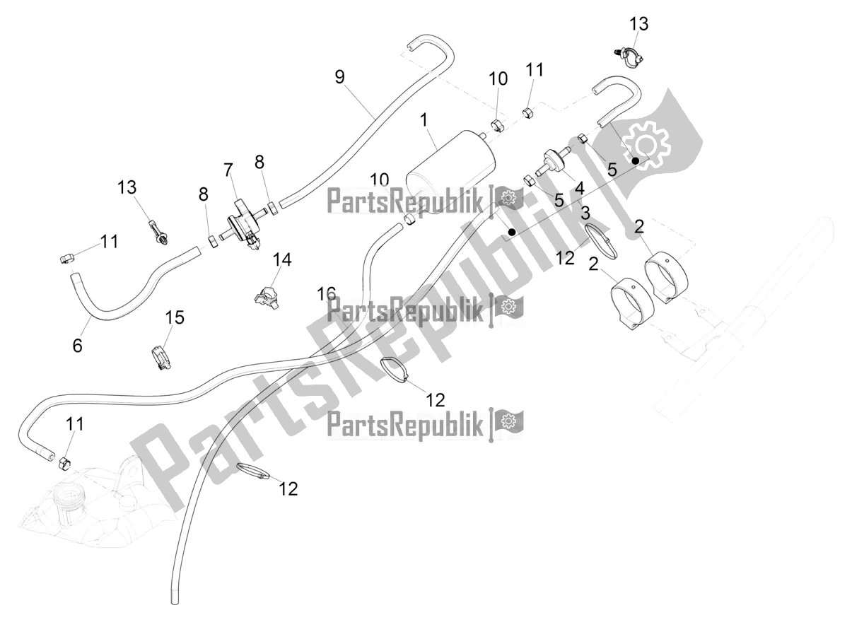 Toutes les pièces pour le Système Anti-percolation du Piaggio MP3 300 HPE / Sport 2022