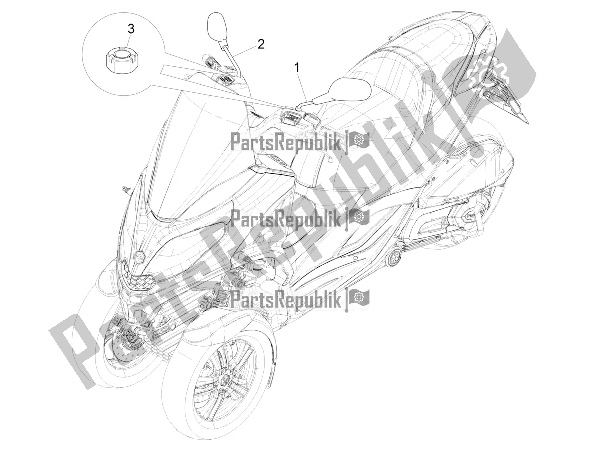 Toutes les pièces pour le Miroir (s) De Conduite du Piaggio MP3 300 HPE / Sport 2022