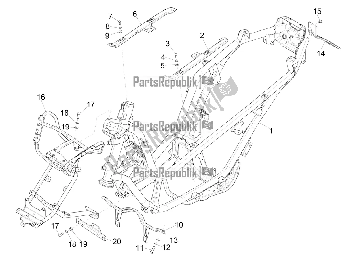 Toutes les pièces pour le Cadre / Carrosserie du Piaggio MP3 300 HPE / Sport 2022