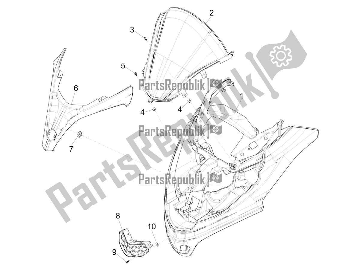 Toutes les pièces pour le Bouclier Avant du Piaggio MP3 300 HPE / Sport 2022