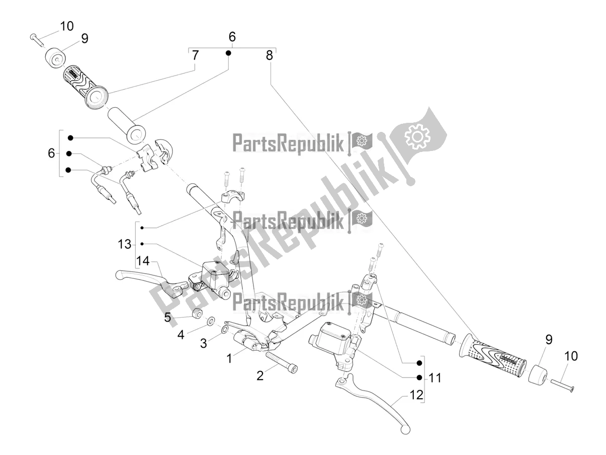 Toutes les pièces pour le Guidon - Master Cil. Du Piaggio MP3 300 HPE / Sport 2022