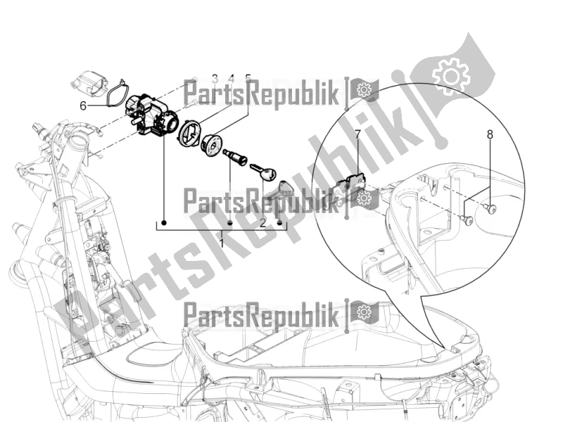 Toutes les pièces pour le Serrures du Piaggio MP3 300 HPE / Sport 2022