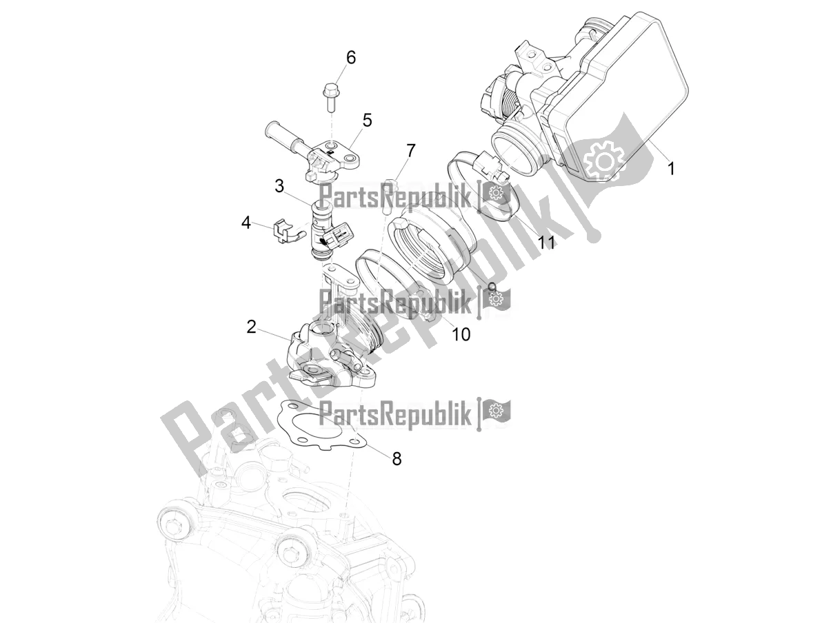 Toutes les pièces pour le Throttle Body - Injector - Induction Joint du Piaggio MP3 300 HPE / Sport 2022