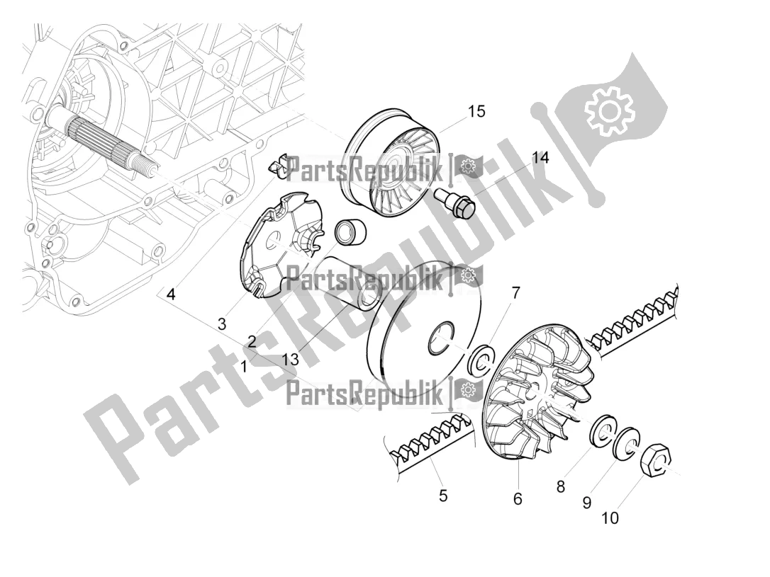 Toutes les pièces pour le Poulie Motrice du Piaggio MP3 300 IE LT Business-Sport 2016