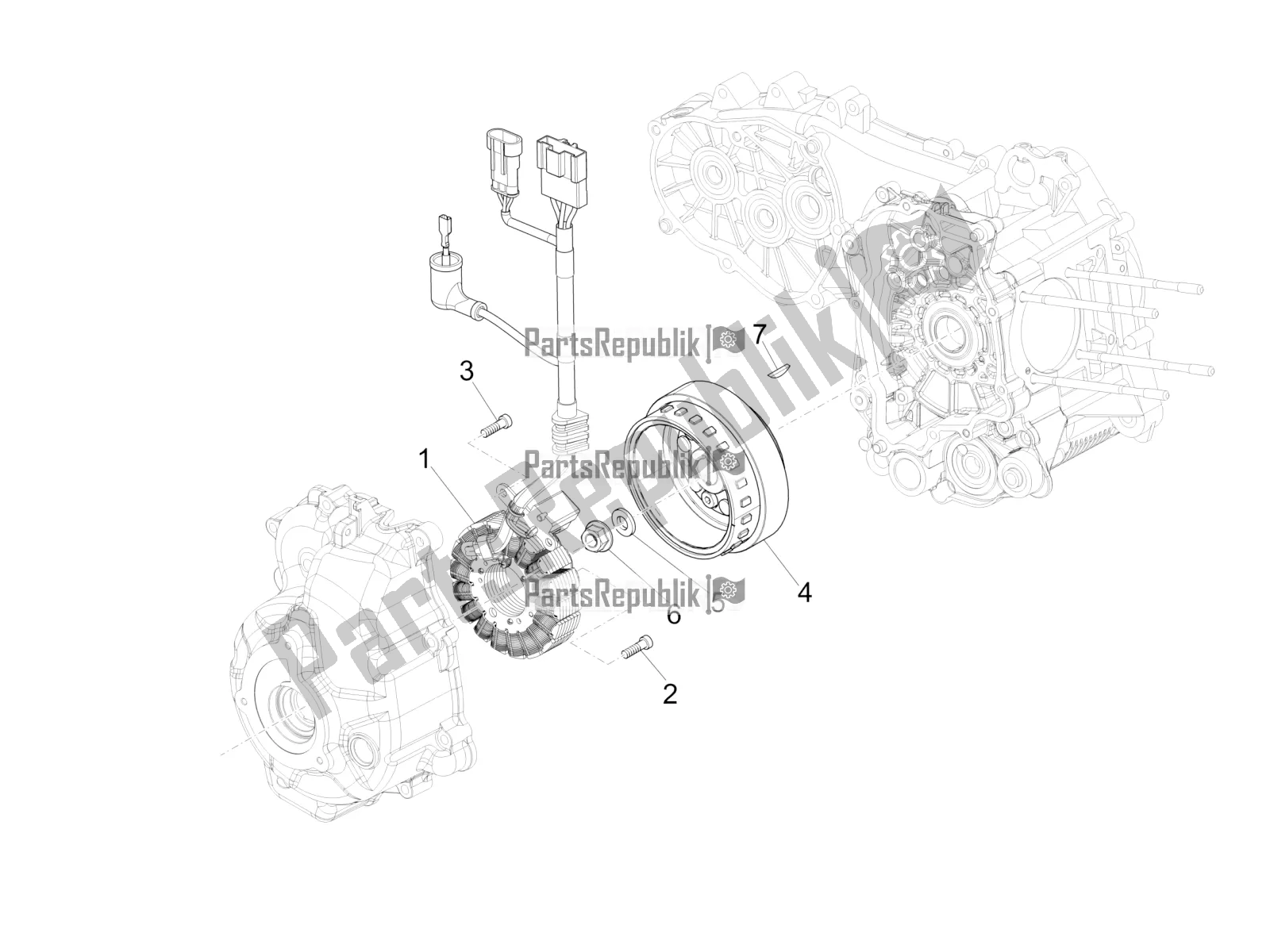 Todas las partes para Volante Magneto de Piaggio MP3 300 IE LT Business-Sport 2016