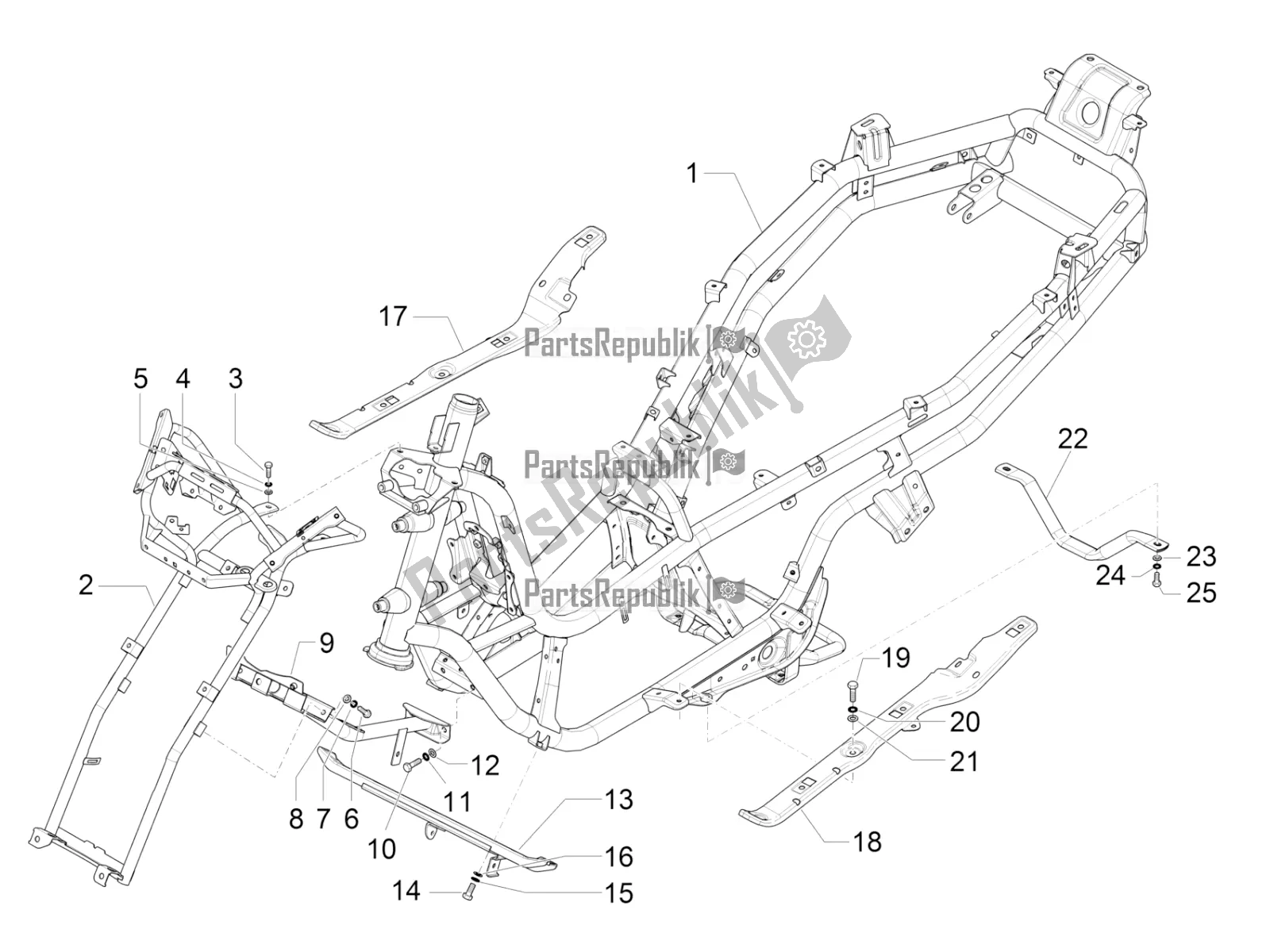 Toutes les pièces pour le Cadre / Carrosserie du Piaggio MP3 300 IE LT Business-Sport 2016