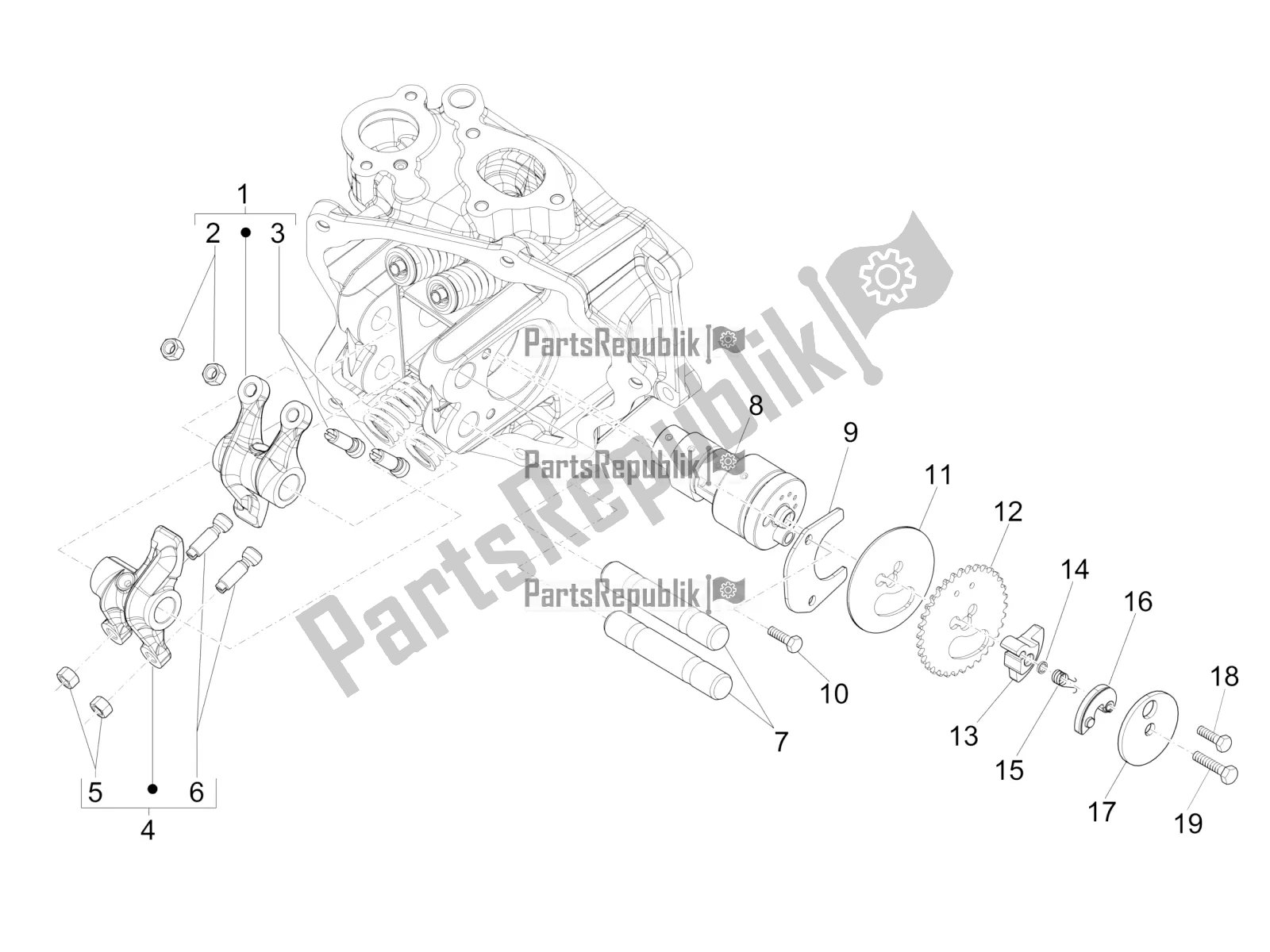 Todas las partes para Unidad De Soporte De Palancas Oscilantes de Piaggio MP3 300 IE LT Business-Sport 2016