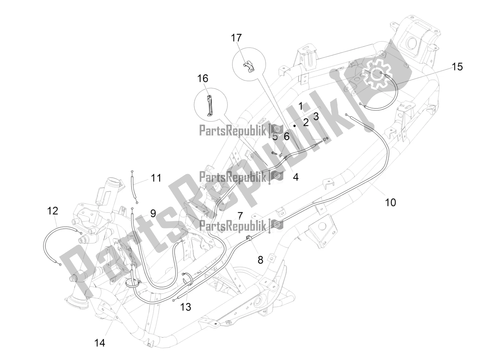 Tutte le parti per il Trasmissioni del Piaggio MP3 300 IE LT Business-Sport 2016
