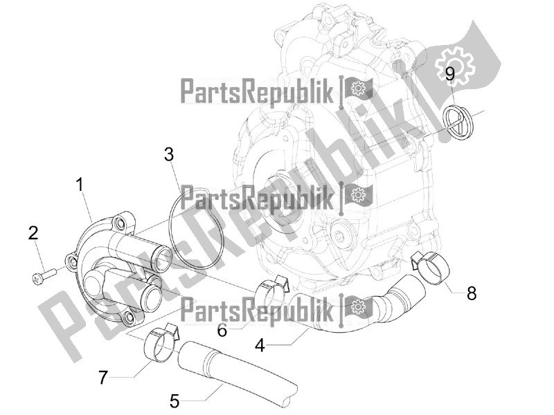 Toutes les pièces pour le Pompe De Refroidissement du Piaggio MP3 300 IE LT Business-Sport 2017