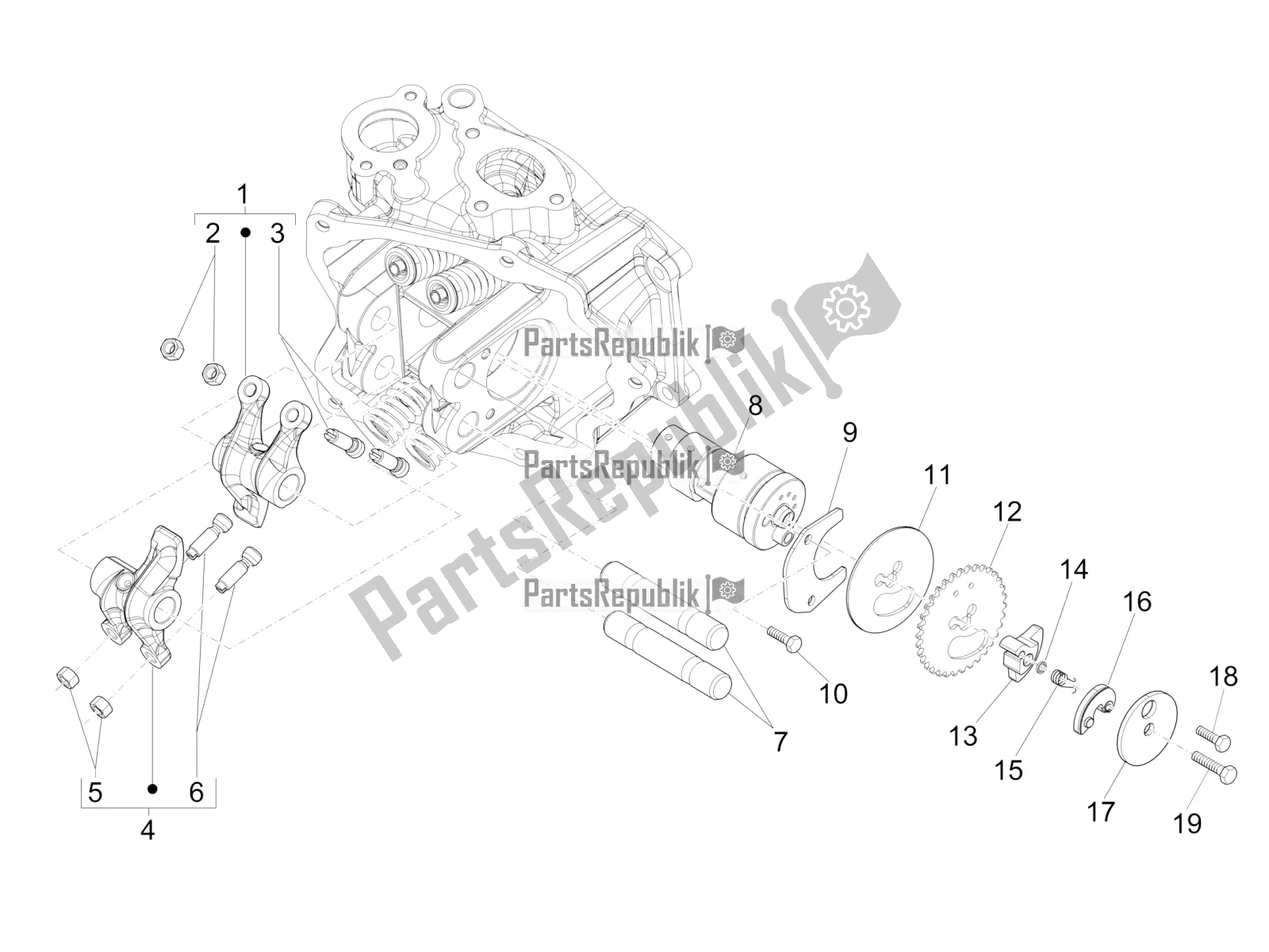 Todas las partes para Unidad De Soporte De Palancas Oscilantes de Piaggio MP3 300 IE LT Business-Sport 2017