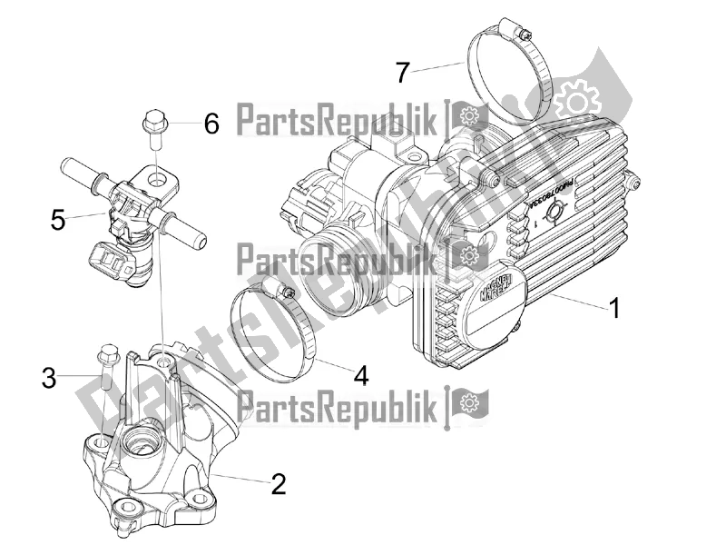 Todas las partes para Throttle Body - Injector - Induction Joint de Piaggio MP3 300 IE LT Business-Sport 2017