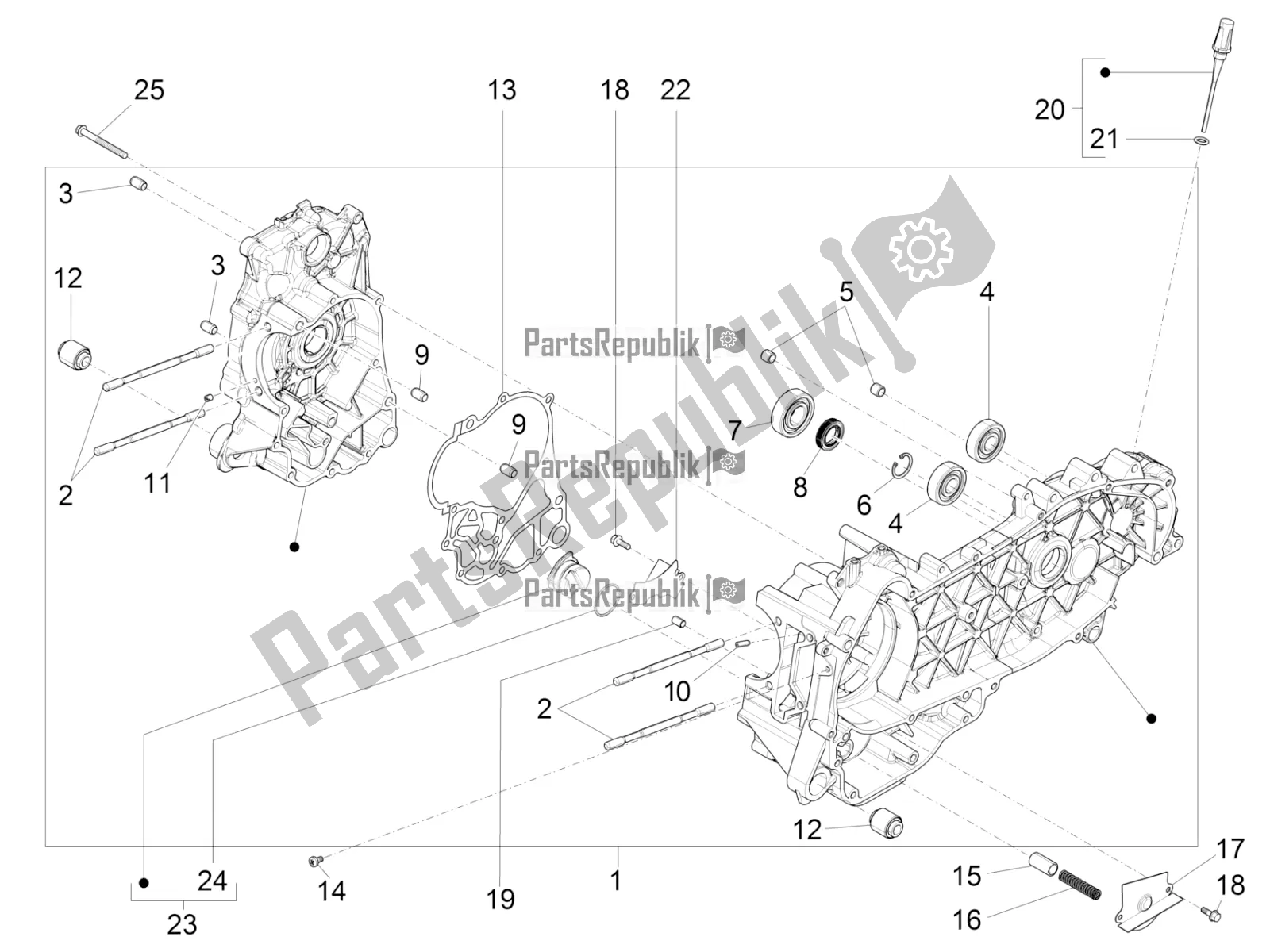 Toutes les pièces pour le Carter du Piaggio MP3 300 IE LT Business-Sport 2018