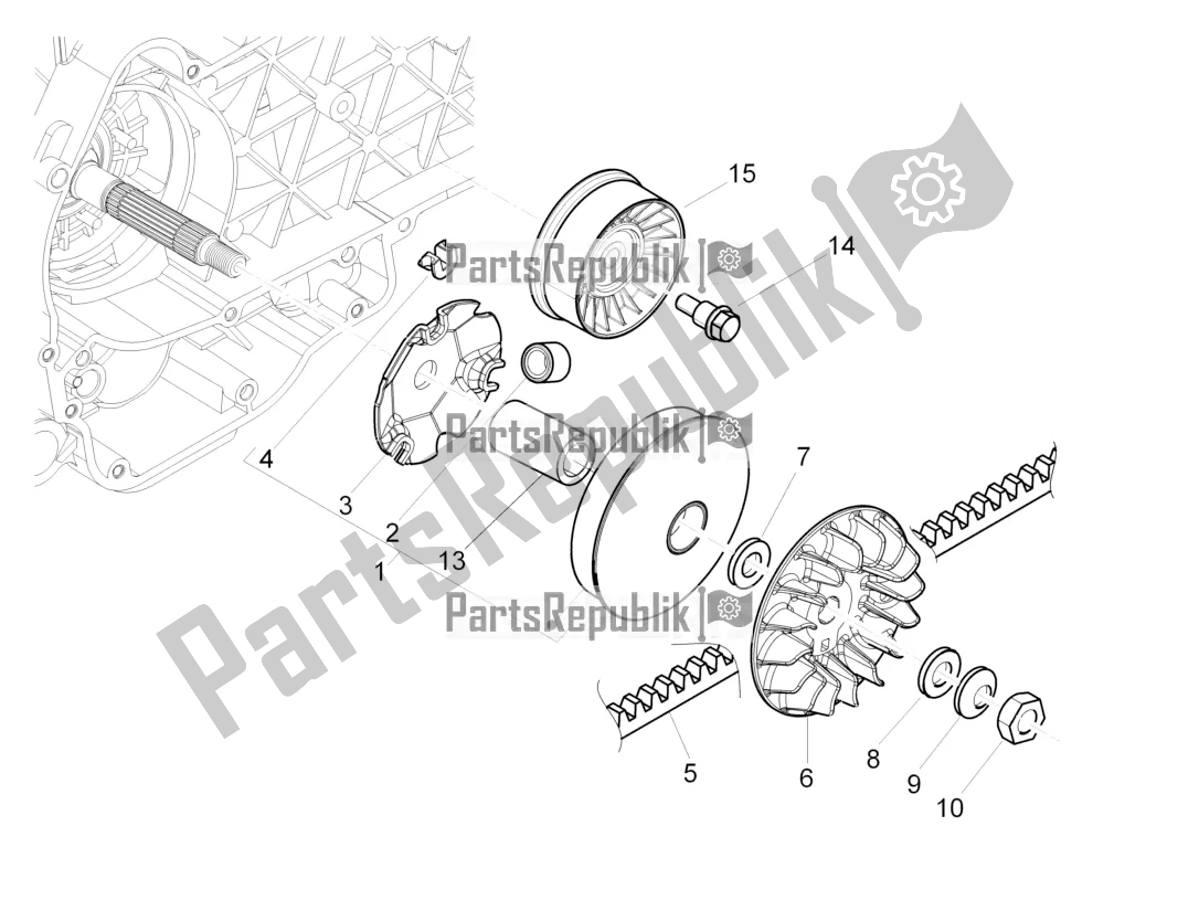 Toutes les pièces pour le Poulie Motrice du Piaggio MP3 300 IE LT Business-Sport 2018