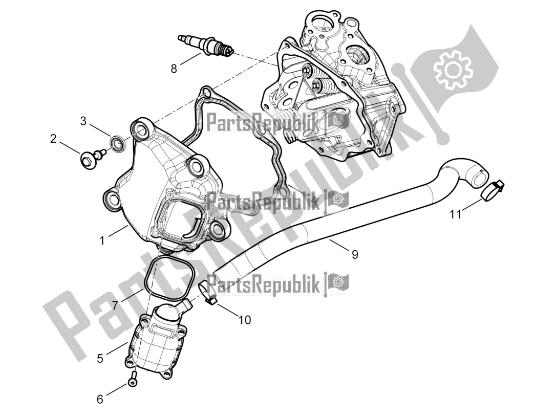 Toutes les pièces pour le Le Couvre-culasse du Piaggio MP3 300 Yourban LT ERL 2016